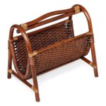 rattan wicker magazine rack