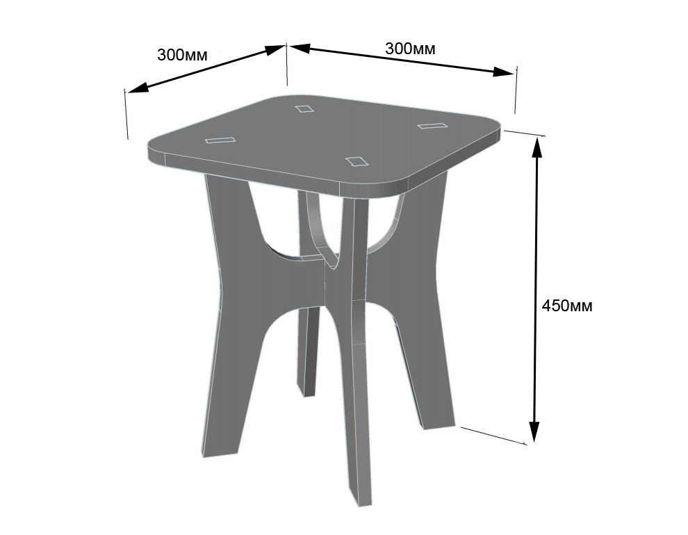 geometric parameters of the stool