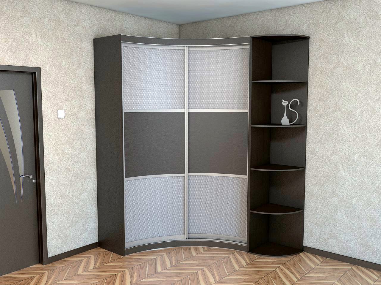 concave wardrobe in the hallway