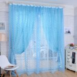 light blue curtains