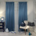 blackout blue curtains