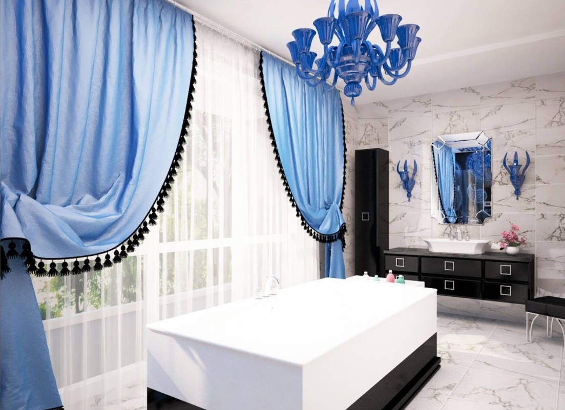 blue curtains for bedroom