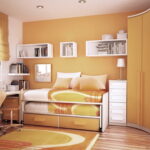 small bedroom orange