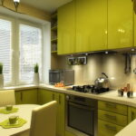 small green kitchen