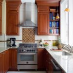 small brown kitchen