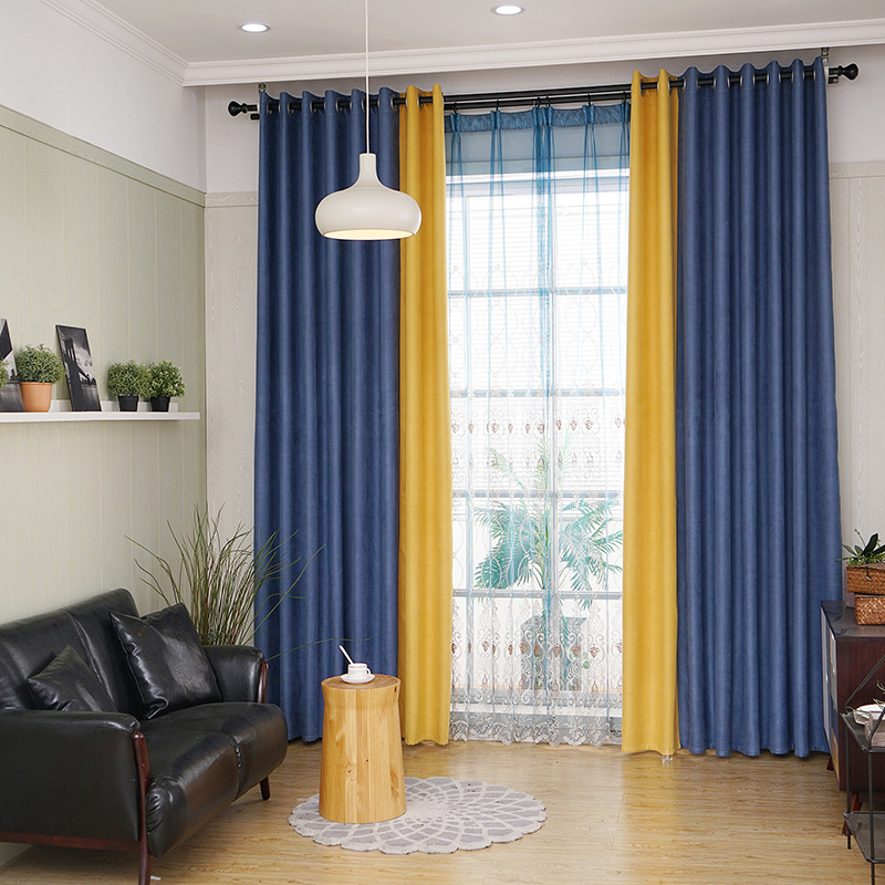 yellow-blue curtains