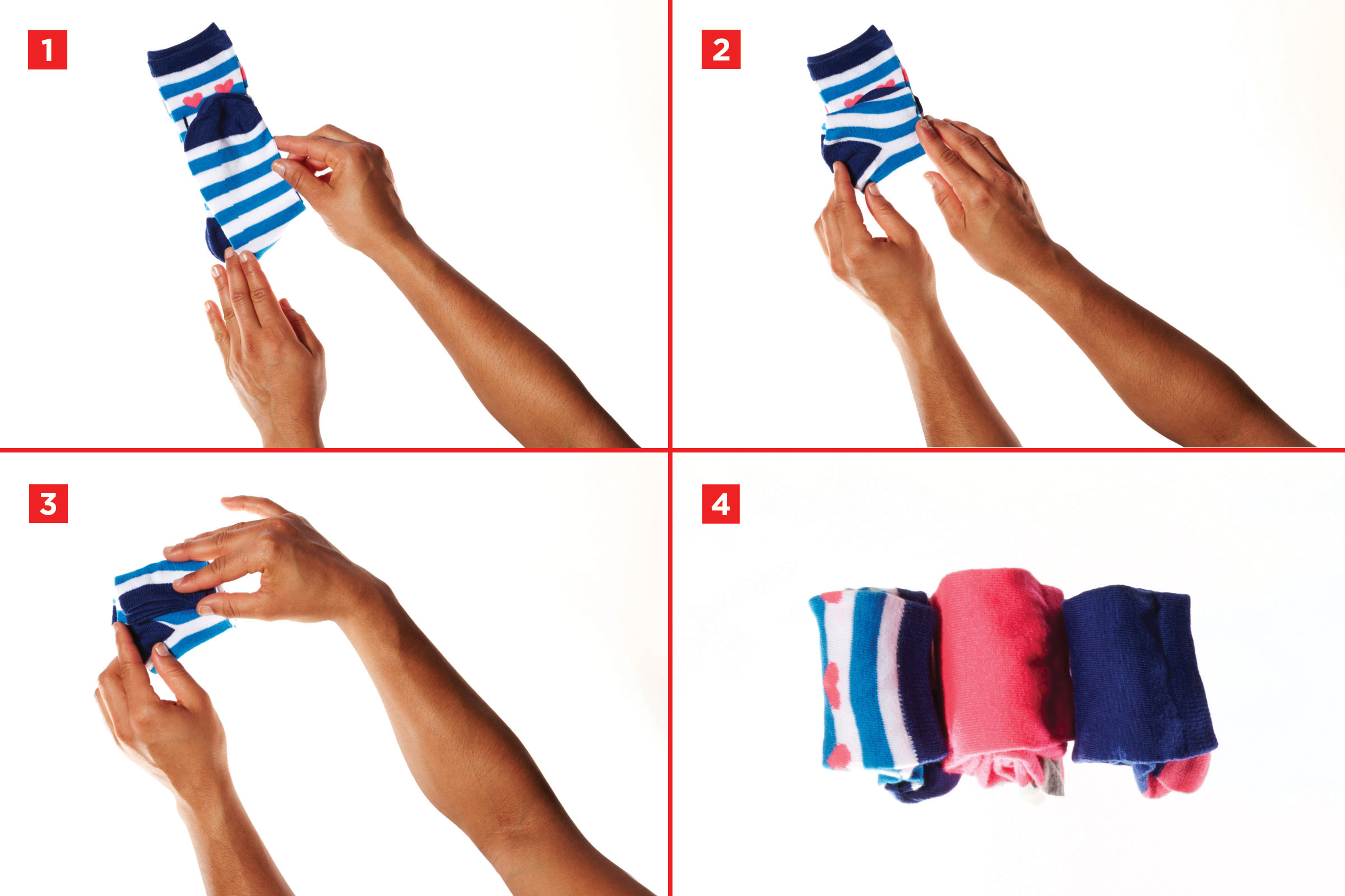 how to roll socks