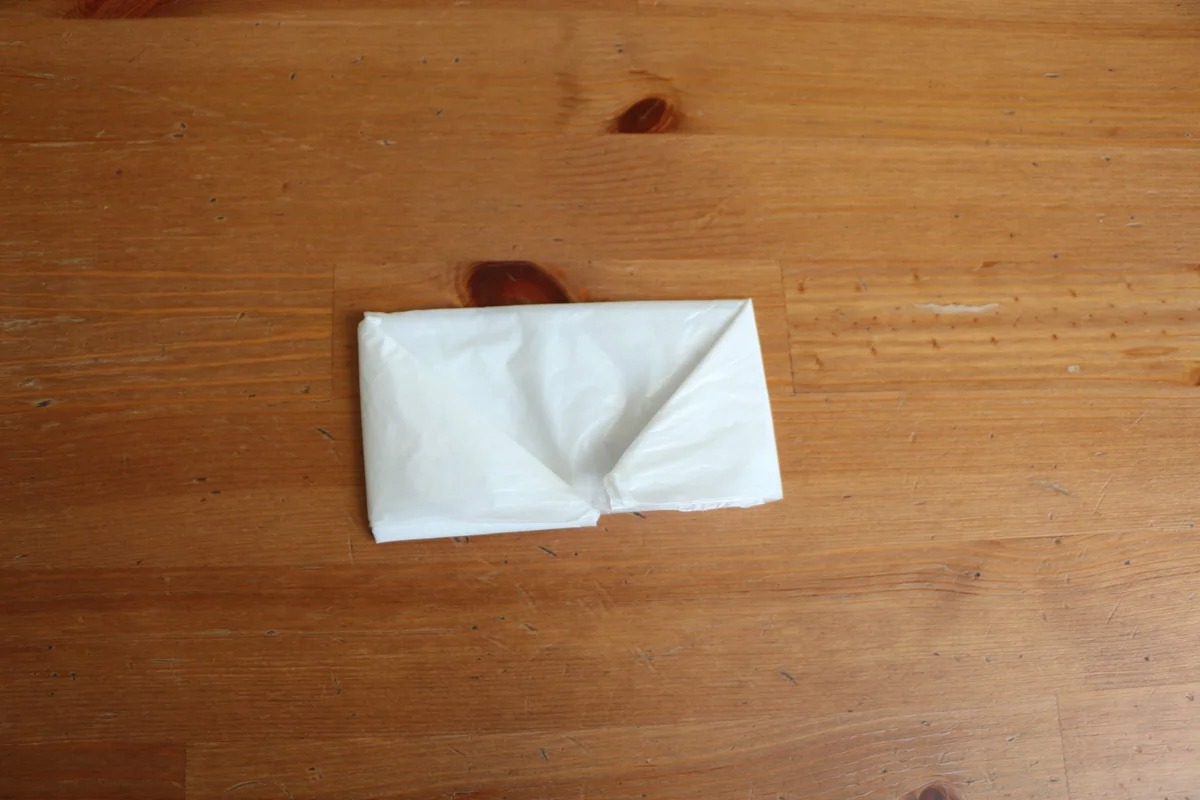 how to fold a bag into a square