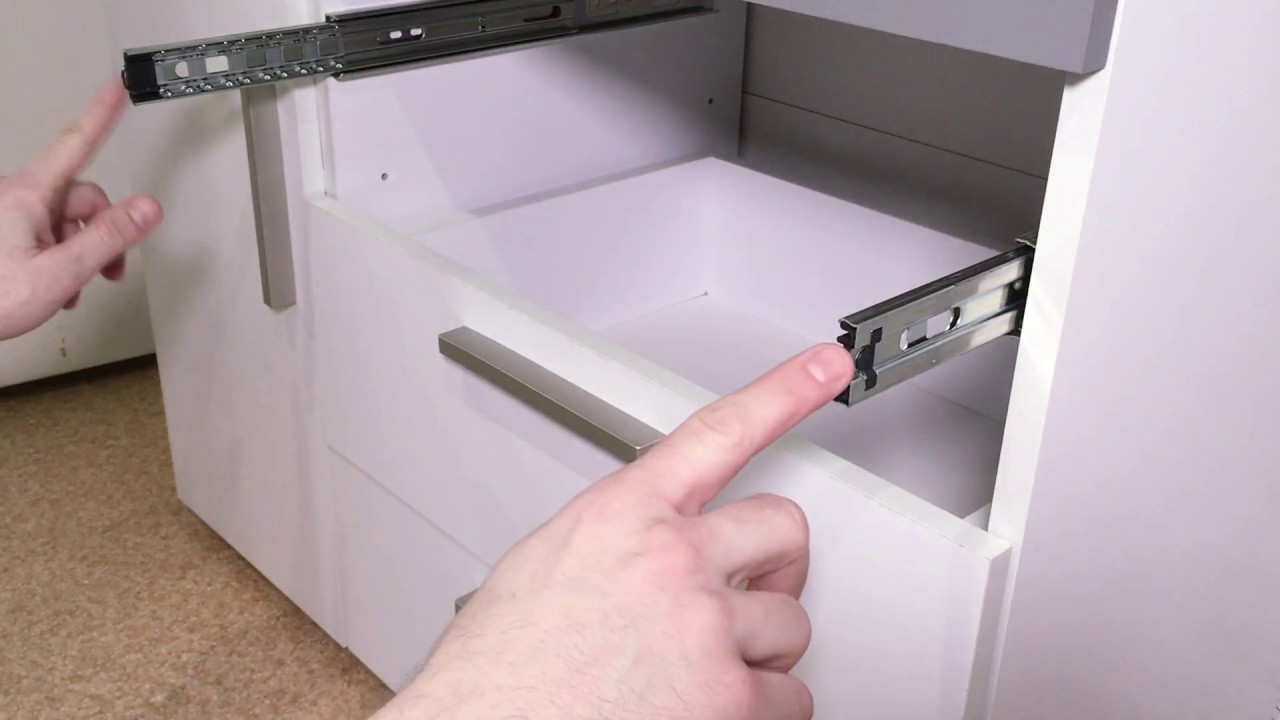 how to remove the drawer from the guides in the dresser