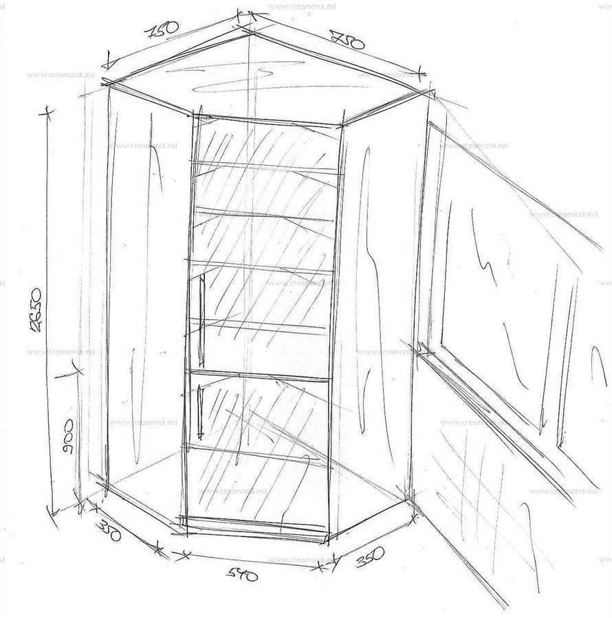 corner bookcase