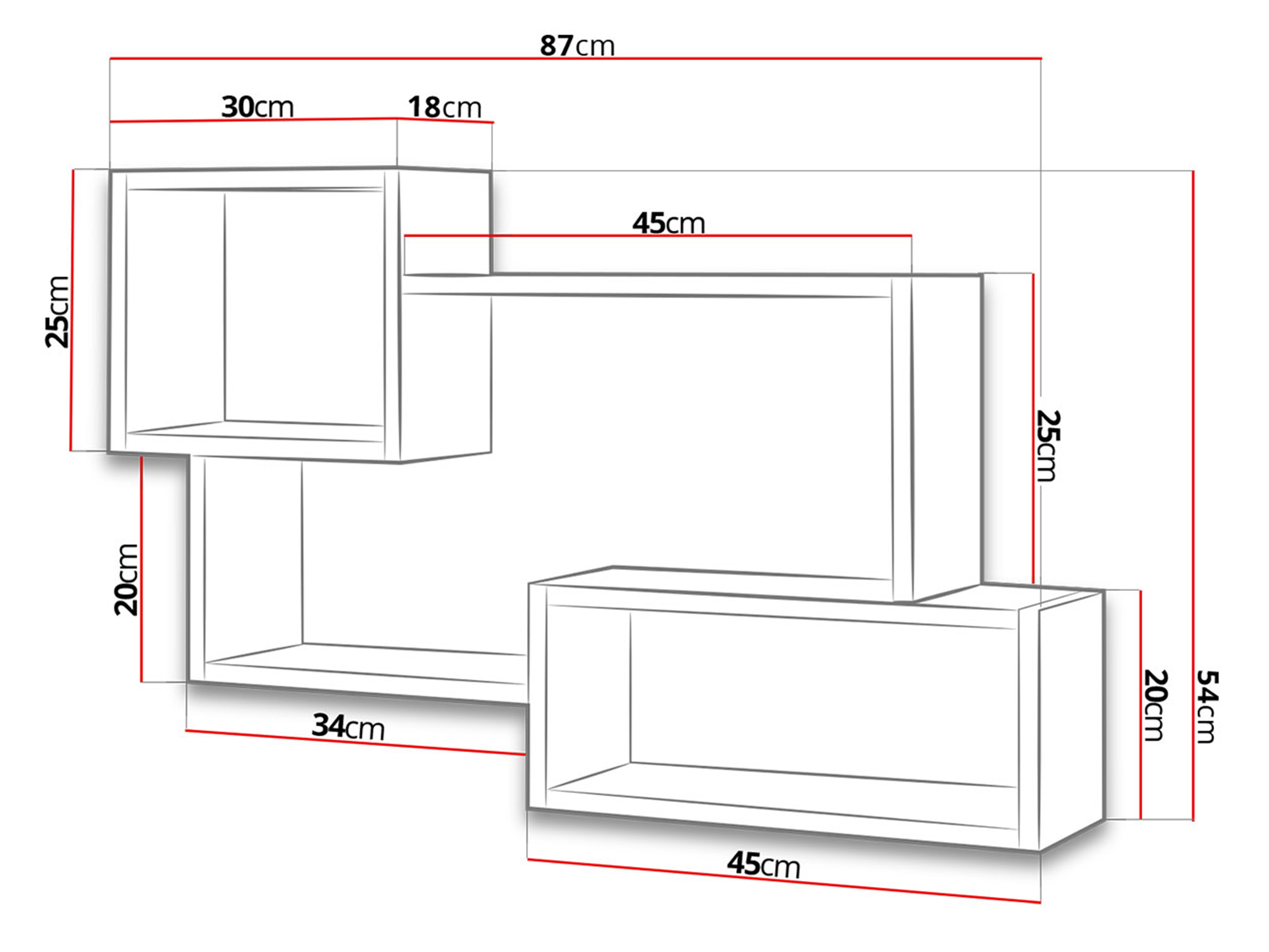 Shelves connected