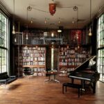 bookcase in the study