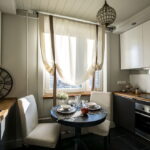 short curtains in the kitchen photo decoration