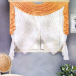 curtains for the kitchen orange transparent