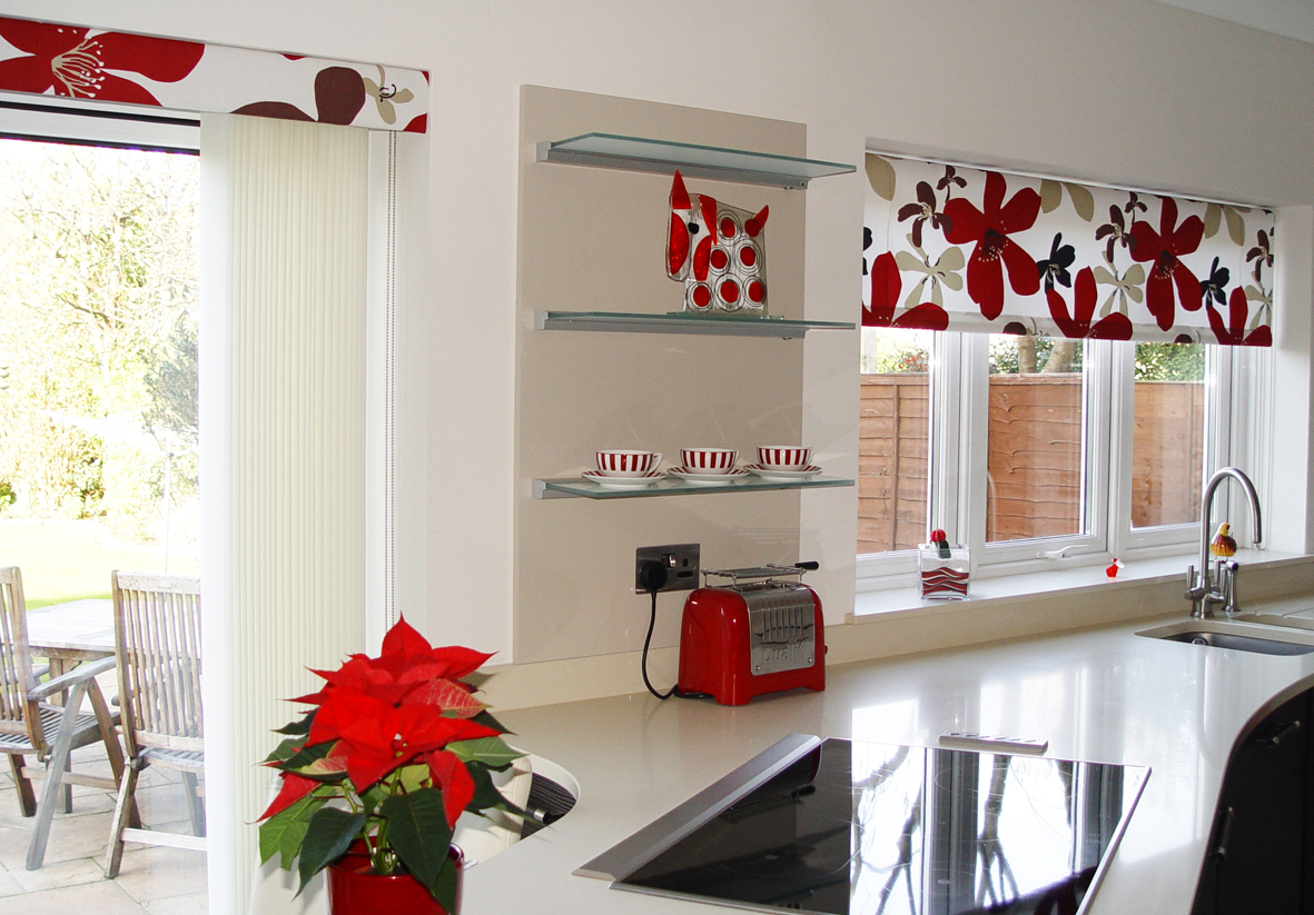 roller blinds in the kitchen