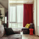 red curtains photo decoration