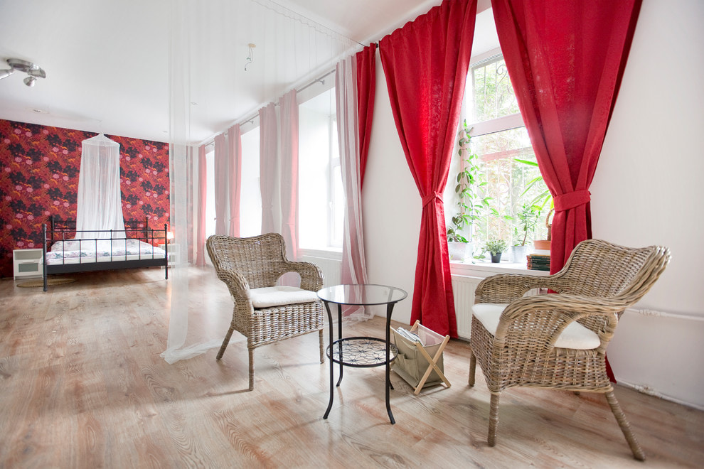 red curtains ideas