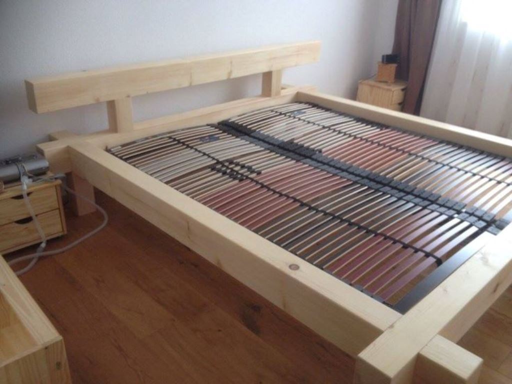 cottage bed made of wood