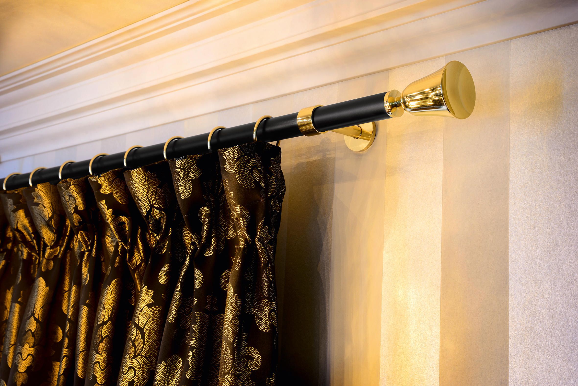 round curtain rod design