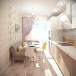 kitchen 10 square meters with a sofa photo decoration