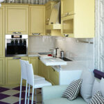 kitchen 10 square meters with a sofa photo species