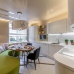 kitchen 10 square meters with a sofa types of decoration