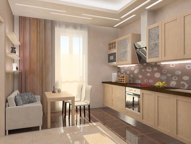 kitchen 10 sq m with sofa decor ideas