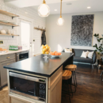 kitchen 15 square meters with sofa views