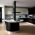 kitchen set in a dark interior