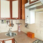 kitchen with gas water heater photo decoration