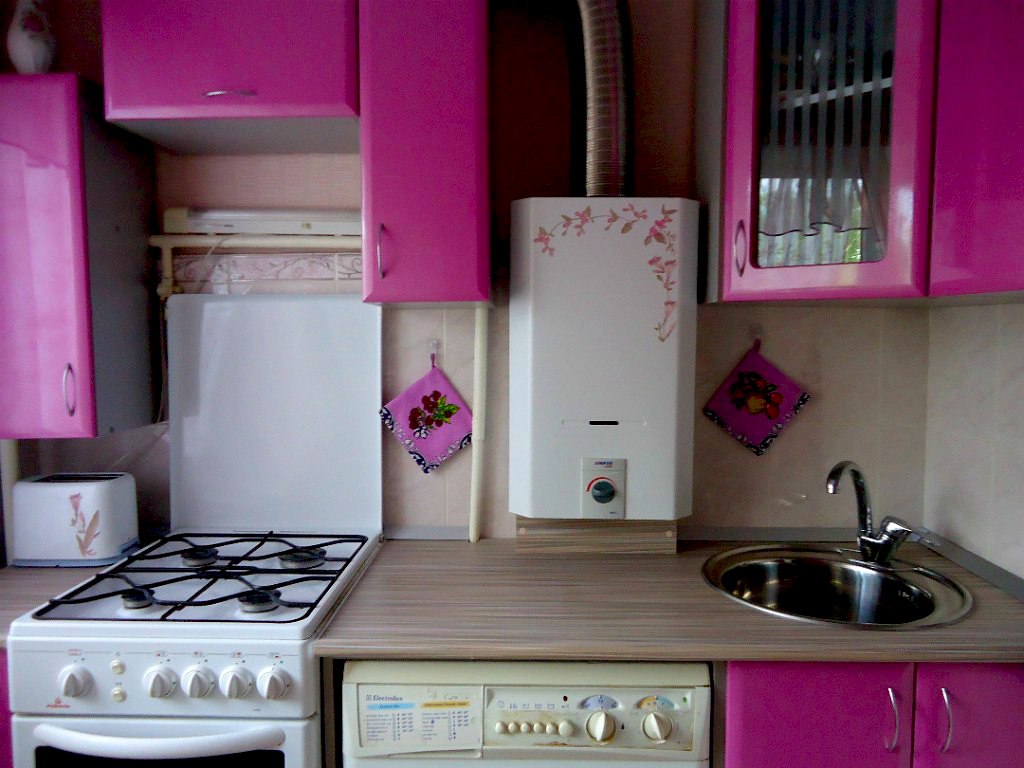 kitchen with gas boiler