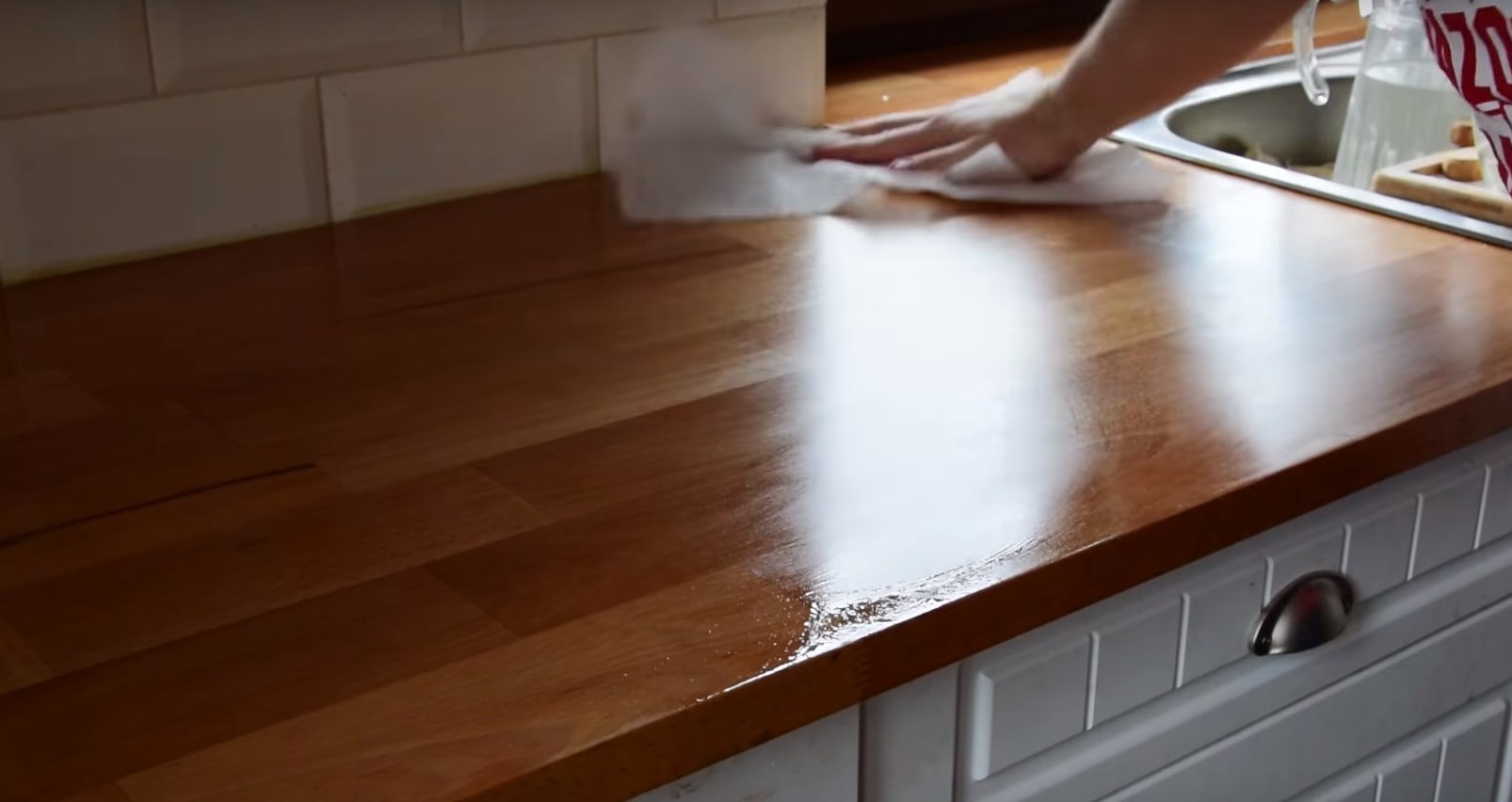 polish the countertop