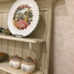 shelf provence in the kitchen with a large plate