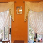 curtains orange