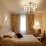 lamps in the bedroom above the bed photo interior