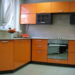 orange kitchen facade