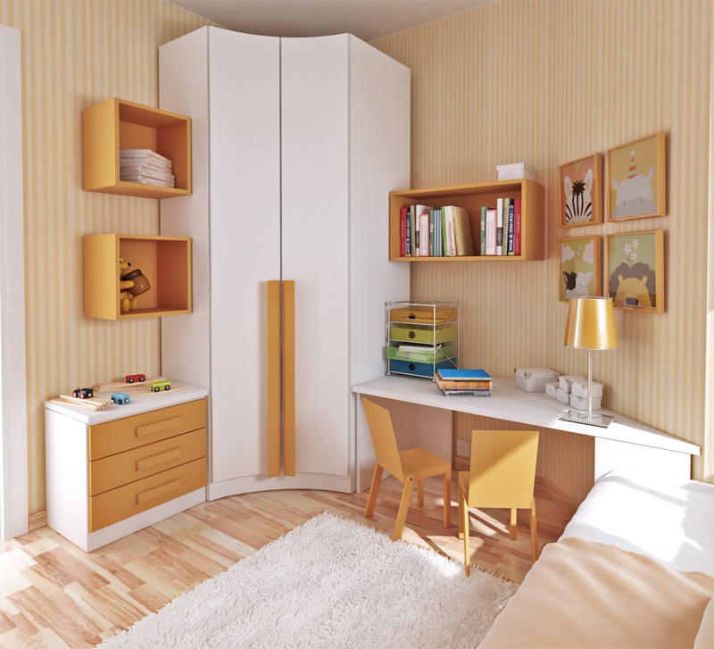 corner modular wardrobe