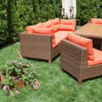 red rattan furniture