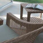 perforated rattan chair