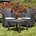 gray rattan set