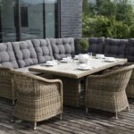 rattan sofa and armchairs