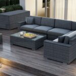 gray soft rattan sofa