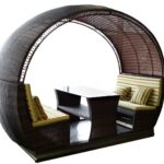 chaise ronde en rotin