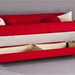 folding sofa red