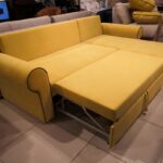 folding sofa yellow