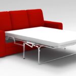 folding sofa red