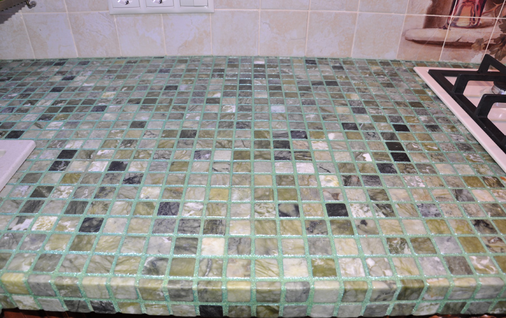 mosaic on the countertop