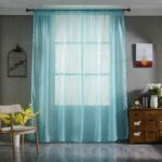 mint curtains turquoise