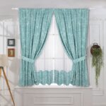 mint short curtains