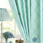 mint patterned curtains